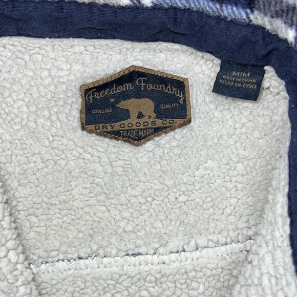 Freedom Foundry Dry Goods Fleece Sherpa Lined Plaid Jacket Size Medium - Picture 6 of 6